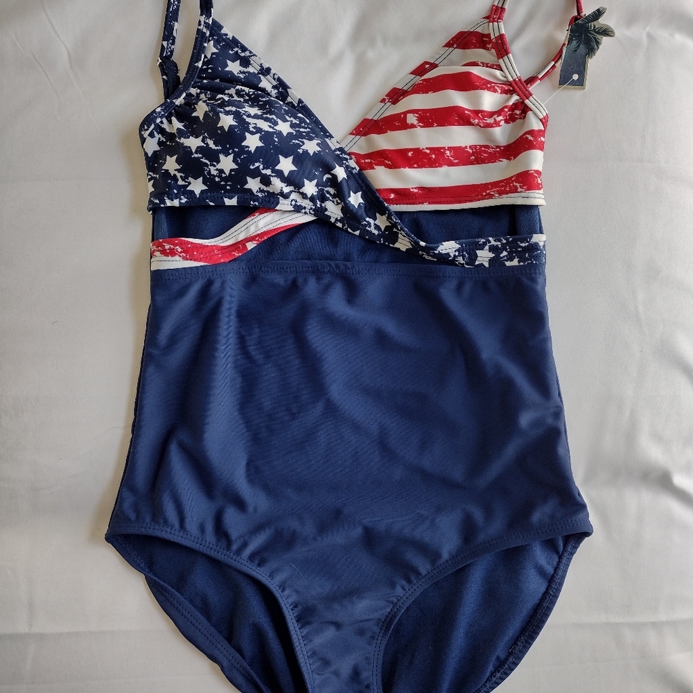 American flag one piece swimsuit